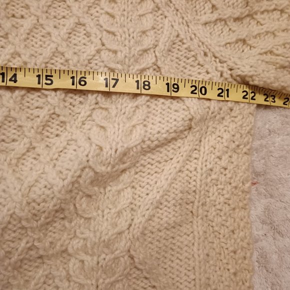 Handmade in Ireland Wool Cream Sweater - Picture 5 of 6